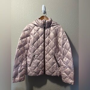 Lauren Ralph Lauren Quilted Puffer Down Filled Jacket Coat Size Medium Pink